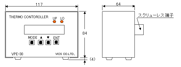 ペルチェ温度コントローラVPE-30(外形)