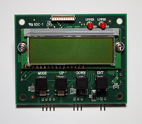 ペルチェコントローラ機器組込み用ボードタイプLCD温度設定表示器