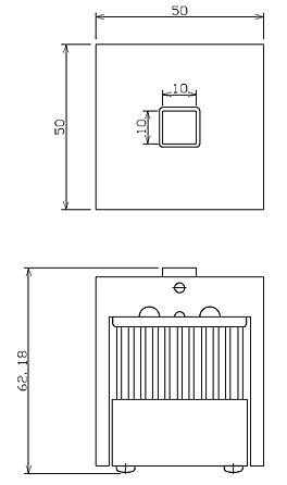 ハンディ型冷却ユニットSLVPU-10PEN外形図